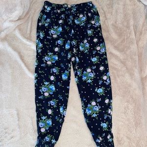 Abercrombie & Fitch Floral Joggers- Size Small